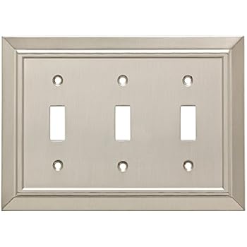 Franklin Brass W35225-SN-C Classic Architecture Triple Toggle Switch Wall Plate/Switch Plate/Cover, Satin Nickel