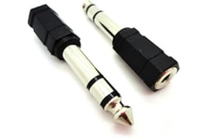 6.5mm to 3.5mm Jack Audio Plug Stereo Headphone Adapter Converter Aux Adaptor for Headphone Microphone Earphone 1 Pack Durabl