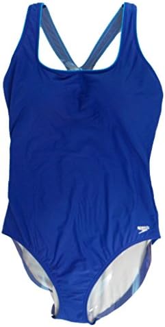 Speedo Women's Ultraback One Piece Swimsuit (Indigo Blue, Size 10)