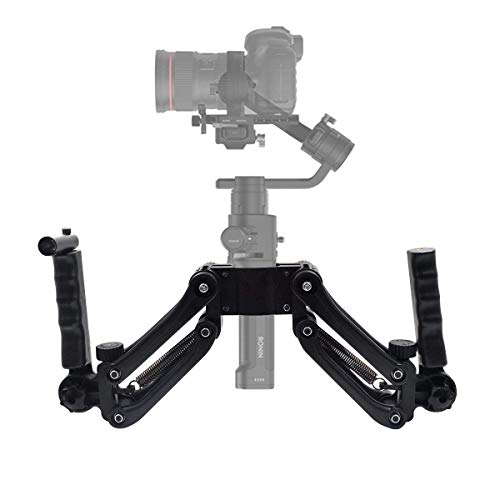 STARTRC Ronin S Z Axis Flexiable Damping Spring Dual Handle Grip Bracket for Ronin S,MOZA Air 2, ZHIYUN Crane 2/Plus/V2 FEIYU AK2000/4000 and More 3 Axis Gimbal Stabilizer