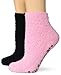 Dr. Scholl's Women's 2 Pack Soothing Spa Low Cut Lavender + Vitamin E Socks with Silicone Treads, Pink/Black, Shoe Size: 4-10