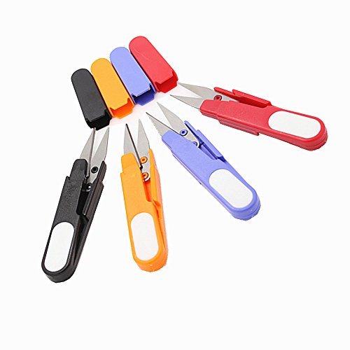 4pcs Portable Scissor Multipurpose U-type Cutter Shear with Protective Cover for DIY projects(4 colors) by Alimitopia