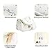 Marble Makeup Bag Cosmetic Case Small Make Up Bag Portable Cosmetic Travel Bag with Brush Holders, Gold Zippers, Waterproof Organizer Case for Women and Girls