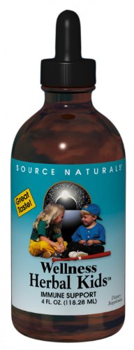 Source Naturals Wellness Herbal Kids Liquid, Immune Support for Children Ages 1-12, 4 Ounce