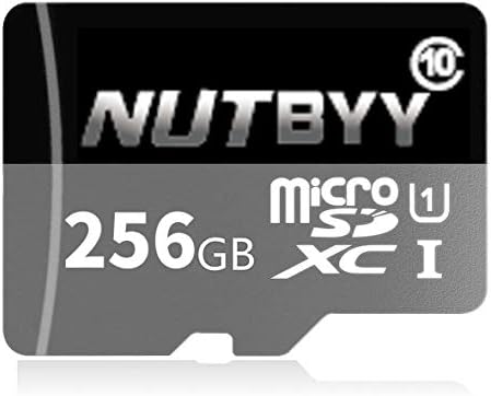NUTBYY Micro SD Card 256GB High Speed Class 10 Micro SD SDXC Card with Adapter