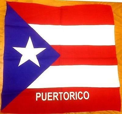 Puerto Rican Rico Flag Biker Premium Bandana 22x22 Doo Rag BAN-0083