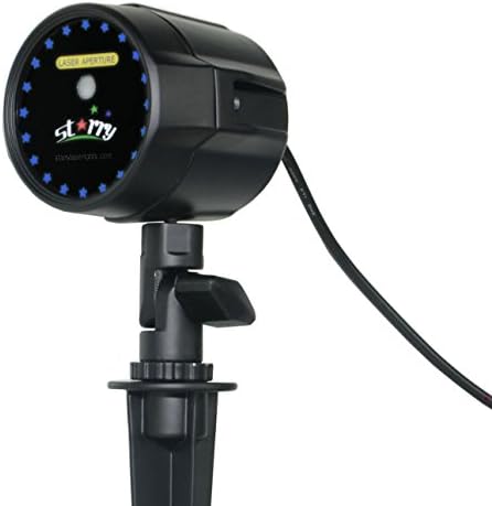 Starry Laser Lights, Blue Moving Laser Projector, Projects Thousands of Laser Beams up to Hundreds of Feet to Illuminate. Internal Timer Control for 6 Hours ON and 18 Hours OFF