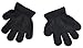 BaiX Toddler Boys and Girls Winter Knitted Writing Gloves, 1-3 Years Old, Black