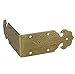 RZDEAL 8pcs 2.0'' x 0.8'' Embossing Brass Box Corner Protectors Antique Hardware Desk Edge Guards Right Angle Wood Jewelry Box Photo Frame Accessories