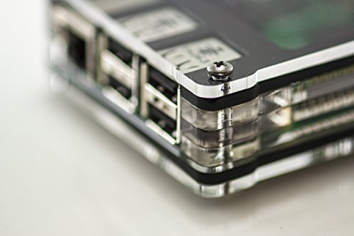 Zebra Bold - case for Raspberry Pi B+ and 2B (Black Ice)