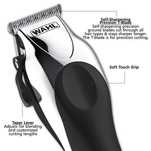 Wahl Clipper Deluxe Chrome Pro, Complete Hair & Beard Clipping and