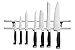 18 Inch Stainless Steel Magnetic Knife Holder & Space-Saving Strip for Kitchen Knives & Utensils, Office, Craft, Bar, Garage & Workshop Tools Wall Rack: Includes 6 Removable Hooks, Screws & Hardware