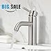 VCCUCINE Contemporary Single Handle Brushed Nickel Bathroom Faucet, Laundry Vanity Sink Faucet With Two 3/8