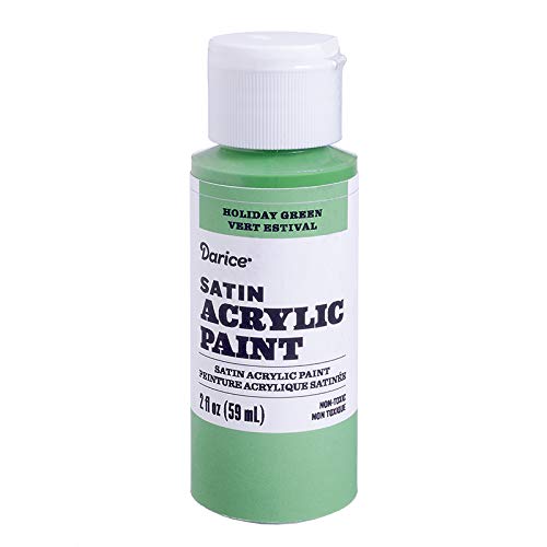 Darice 30062602 Satin Holiday Green, 2 Ounces Acrylic Paint,