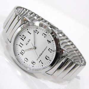 Amazon Seiko セイコー アルバ 腕時計 メンズウォッチ 伸縮バンド