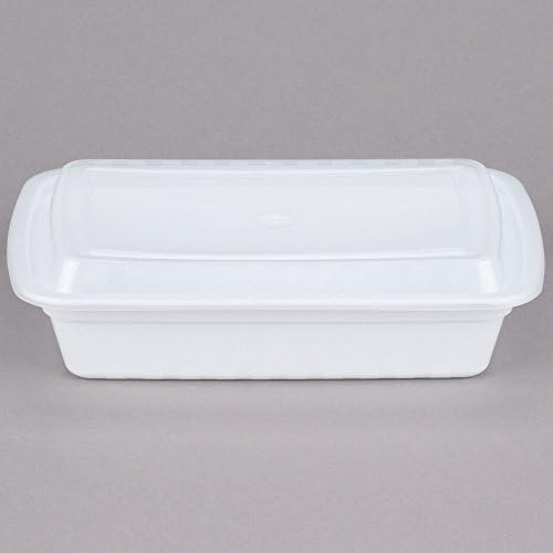 Emmner 38 oz 1 Compartment Meal Prep White Containers Durable BPA Free Plastic Reusable Food Storage Container Microwave &amp; Dishwasher Safe Airtight Lid For Portion Control &amp; Lunch Box 20 Pack