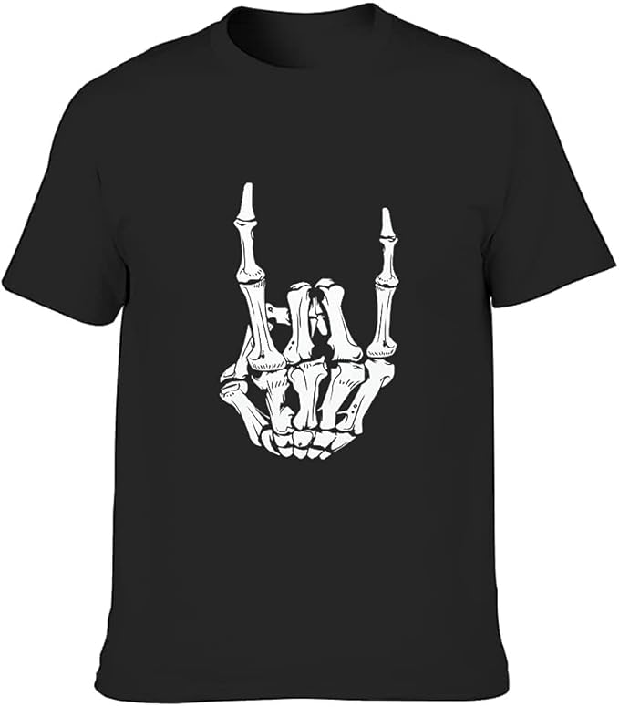 Skeleton Hand Men's TShirt Novelty Summer Casual Short Sleeve T Shirts