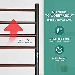 YITAHOME Towel Warmer Heated Towel Rack, 8 Bars