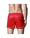SILKWORLD Men's Running Shorts Pockets Quick-Dry Mesh Beach Shorts, Red, Medium