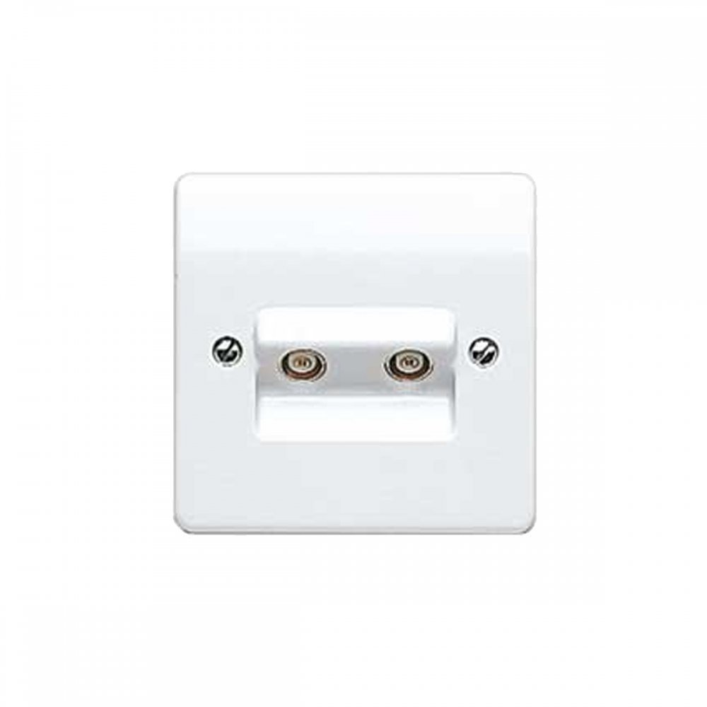Mk K3523WHI 1-Gang TV/FM Twin Co-Ax Socket