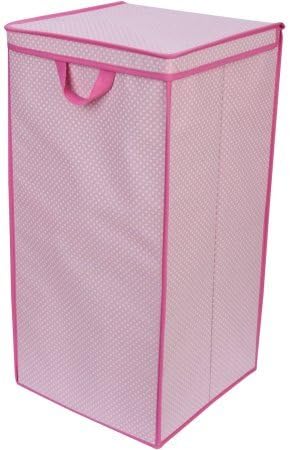 Delta Children Tall Nursery Clothing Hamper - Barely Pink Polka Dot