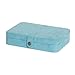 Mele & Co. Maria Plush Fabric Jewelry Box with Twenty-four Sections in Blue