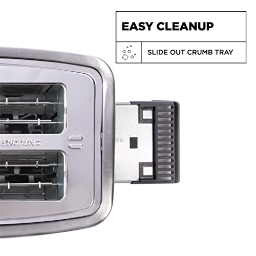 Crux 2 Slice Stainless Steel Toaster, Extra Wide Slots, Quick & Precise