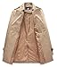 MOGU Men's Double-Breasted Belted Twill Trench Coat
