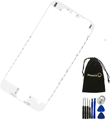 Mencia Phone Replacement Parts LCD Screen Bezel Frame with 3m Adhesive Tape and Tool for iPhone 6 Plus (White)