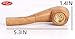 2-Piece Light Oak Wood Pipe 5.3 in Wooden Tobacco Smoking Pipe with Mesh Filter Screens