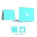 IBENZER Compatible with MacBook Pro 13 Inch case A1278 Release 2012-2008, Plastic Hard Shell Case with Keyboard & Screen Cover for Apple Old Version Mac Pro 13 with CD-ROM, Turquoise, P13TBL+2
