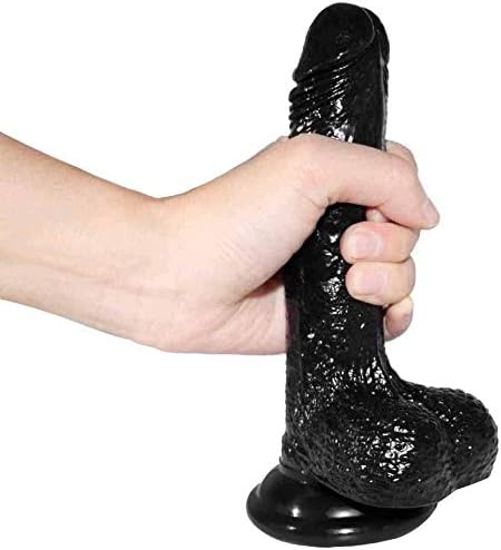 GYYFF Realistic silicone 7in gadgets are convenient to carry to any place, dick silicone toys adult (Color : Black)