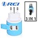 OREI Italy, Uruguay Travel Plug Adapter with Dual USB - Type L (U2U-12A), Will Work with Cell Phones, Camera, Laptop, Tablets, iPad, iPhone and More, Blue