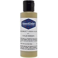 Americolor Amerimist Edible Paint and Airbrush Food Color, 4 1/2-Ounce, Gold Sheen