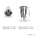 Ulincos Momentary Push Button Switch U16F1 1NO1NC Silver Stainless Steel Shell with 12V Green LED Ring Suitable for 16mm 5/8