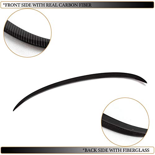 MCARCAR KIT Trunk Spoiler fits BMW 3 Series E90 325i 328i 330i 335i M3 M Sport M-tech Sedan 2005-2012 Factory Outlet Carbon Fiber CF Rear Boot Lid Highkick Wing Lip - Thumbnail 4
