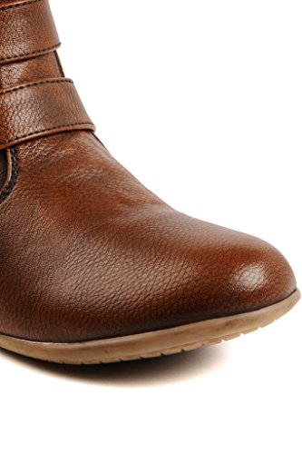 bruno manetti women's tan faux leather boots