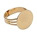 Gold and Silver Plated Ring Blanks with 16mm Flat Adjustable Ring Base 6 Pieces Gold and 6 Pieces Silver - 12 Blank Rings Total