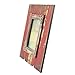Stonebriar Distressed Wood Photo Frame with Vintage Decorative Trim, 4 by 6-Inch, Worn Red