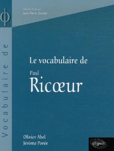 Le  vocabulaire de Paul Ricoeur