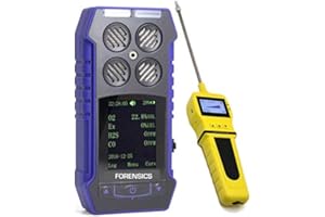 FORENSICS DETECTORS FD MULTIGAS Detector Analyzer + Pump with Probe | USA NIST Calibration | 4 Gas Monitor | Computer Data Logging | USB Recharge |