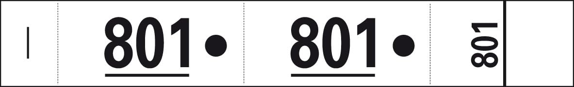 Exacompta - Ref. 96601E - Pack of 20 books of 50 numbered cloakroom tickets in 3 sections (including 2 sections with holes) - Size 20x3 cm - White