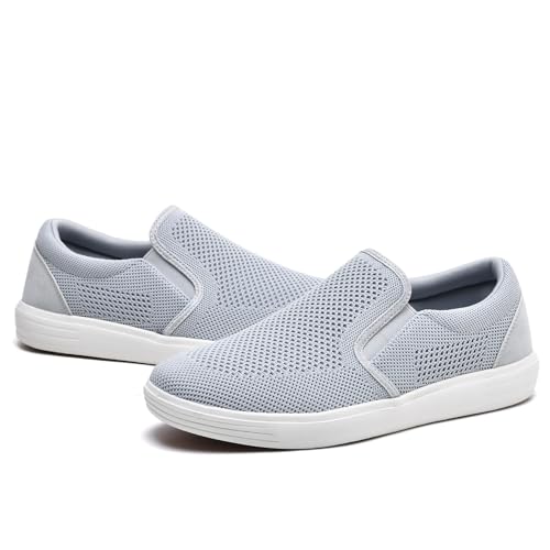 konhill Men Casual Breathable Comfortable Mesh Walking Shoes Dress Sneaker Loafers Slip On Shoes Trainers