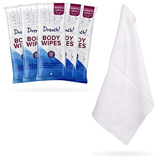 Luxury Body Wipes for Adults and Elderly No Rinse Bathing and