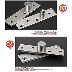 2pcs Pivot Hinge Rotating Hinge 360 Degree