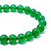 Natural Genuine Green Agate Jade Gem Bead, maxin 8MM Selastic Stretch Stone Loose Beaded Bracelet,Unisex