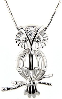 NY Jewelry Owl Pendants for Pearl Sterling Silver, Design Pearl Cage Pendants for DIY Jewelry Making