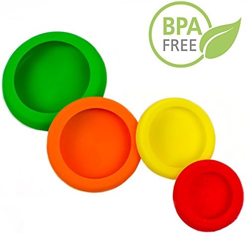 Modern Culina 4-Pc Silicone Food Saver Set – Fruit &amp; Vegetables Huggers