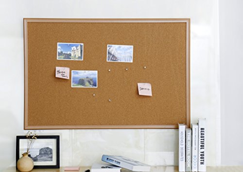 Innovart Bulletin Board, Cork Board,3 ' x 2',36 x 24, Oak Wood Finish Frame UNI008