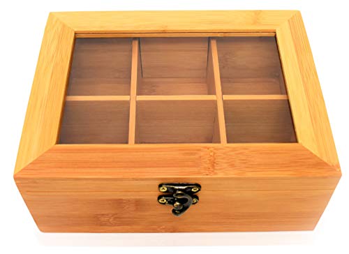 Bamboo Small Items Organizer | Box Storage| Made of Natural Bamboo - L(8.25) x W(6.25) x H(3.13) inc Bamboo Small Items Organizer | Box Storage| Made of Natural Bamboo - L(8.25) x W(6.25) x H(3.13) inc